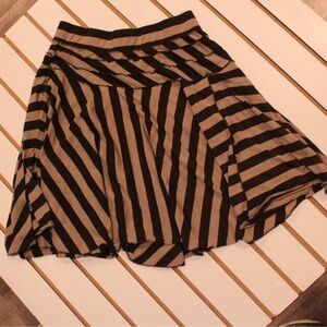 Striped Black and Tan Women's Skirt